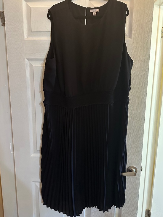 croft & barrow Dresses & Skirts - Croft & Barrow 3X Black Pleated Skirt Shift Dress Like New Flattering